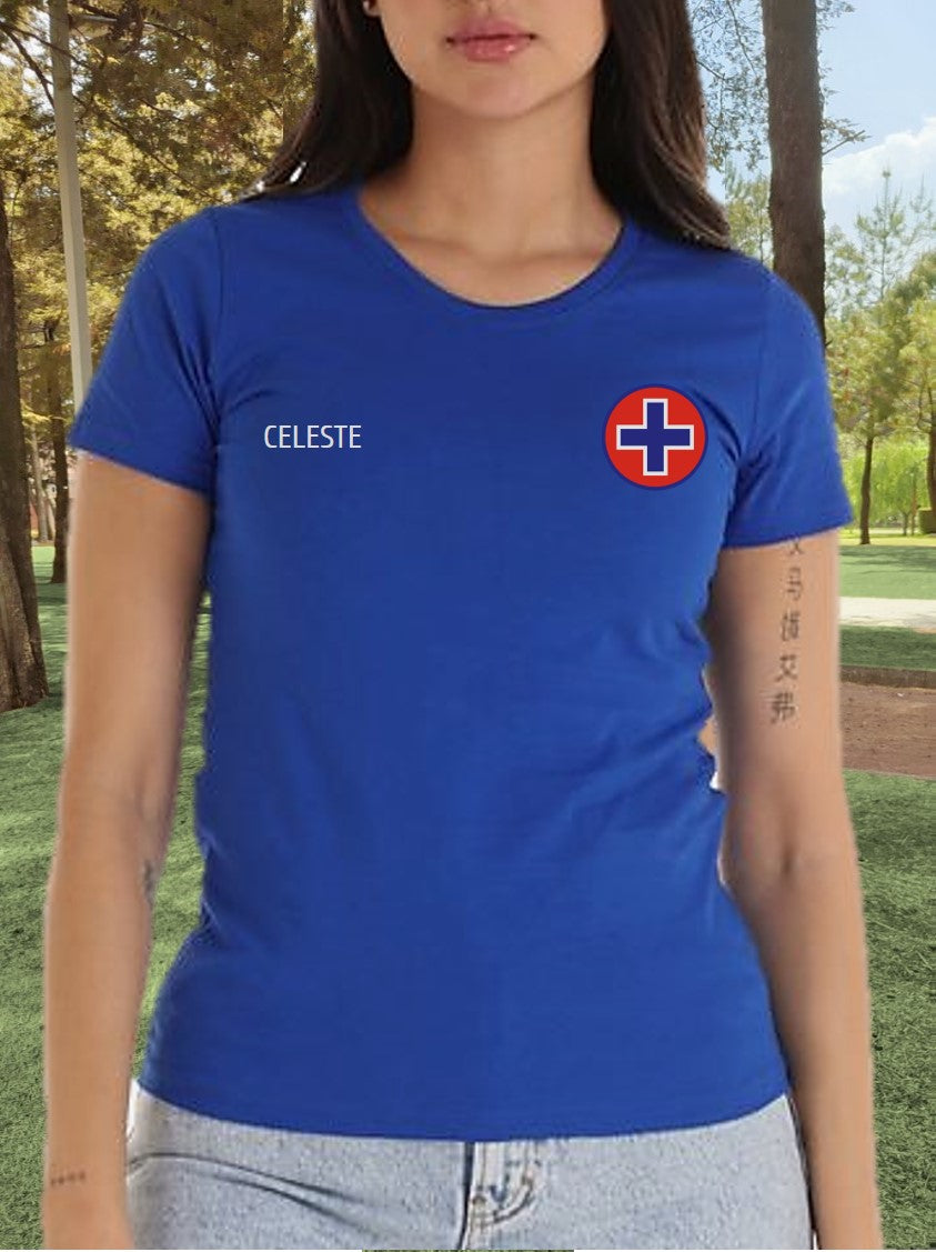 Playera Celeste - Clásica Minimalista - Dama