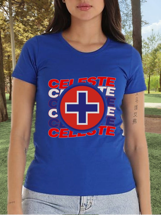 Playera Celeste - Fanatica - Dama